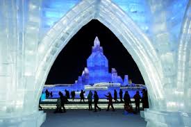 Mass snow wedding and crystal towers at Chinas ice fest